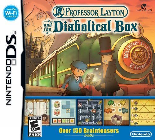 Professor Layton and The Diabolical Box box art for Nintendo DS